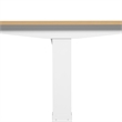 Bowery Hill Modern Wood and Metal Height Adjustable Desk in White