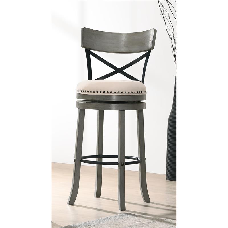 Bowery Hill Farmhouse Wood Swivel 29