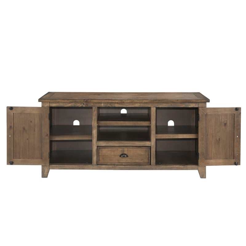 Bowery Hill Coastal Solid Wood TV Stand for TVs up to 60