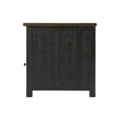 Bowery Hill Coastal Wood Chairside Table in Power Black and Brown