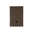 Bowery Hill Coastal Wood Chairside Table in Power Black and Brown