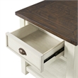 Bowery Hill Solid Wood Cream White and Brown End Table Rectangular Storage 24