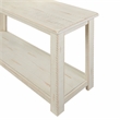 Bowery Hill Farmhouse Solid Wood Sofa Console Table in Antique White