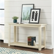 Bowery Hill Farmhouse Solid Wood Sofa Console Table in Antique White