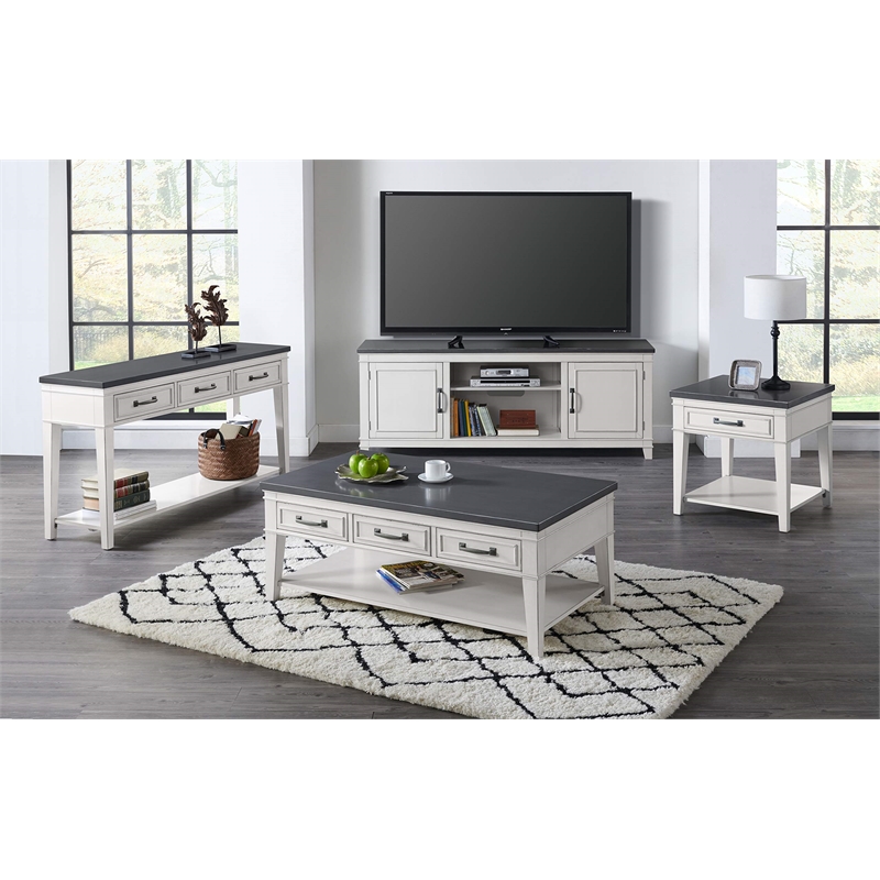 Bowery Hill Coastal Wood TV Stand for TVs up to 70
