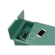 Bowery Hill Traditional Chairside Table with Power in Antique Teal Green