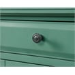 Bowery Hill Traditional Chairside Table with Power in Antique Teal Green