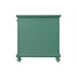 Bowery Hill Traditional Chairside Table with Power in Antique Teal Green
