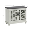 Bowery Hill Traditional Small Spaces TV Stand in White with Gray Top