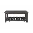 Bowery Hill Barn Door Collection Solid Wood Coffee Table Antique Black