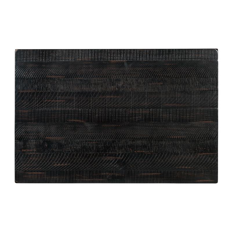 Bowery Hill Barn Door Collection Solid Wood Coffee Table Antique Black