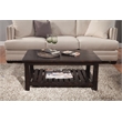 Bowery Hill Barn Door Solid Wood Coffee Table Espresso