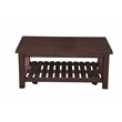 Bowery Hill Barn Door Solid Wood Coffee Table Espresso