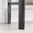 Bowery Hill Glass Top Wedge End Table with Shelf in Gray/Black