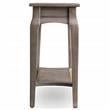 Bowery Hill Contemporary Solid Wood Narrow End Table in Gray
