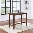 Bowery Hill Contemporary Rubber Wood Table in Chestnut Wire-Brush