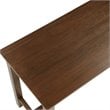 Bowery Hill Contemporary Rubber Wood Table in Chestnut Wire-Brush