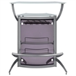 Bowery Hill Contemporary Metal Glass Top Home Bar Unit in Silver