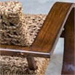 Bowery Hill Contemporary Accent Chair in Natural and Weathered Pecan