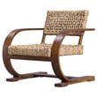 Bowery Hill Contemporary Accent Chair in Natural and Weathered Pecan