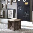 Bowery Hill Contemporary Wooden Ottoman in Natural