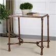 Bowery Hill Contemporary Metal/Tempered Glass End Table in Bronze