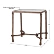 Bowery Hill Contemporary Metal/Tempered Glass End Table in Bronze