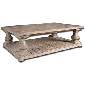 Bowery Hill Contemporary Coffee Table in Stony Gray Wash