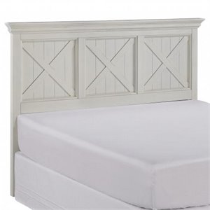 Bowery Hill Traditional Wood Queen Headboard in Off White