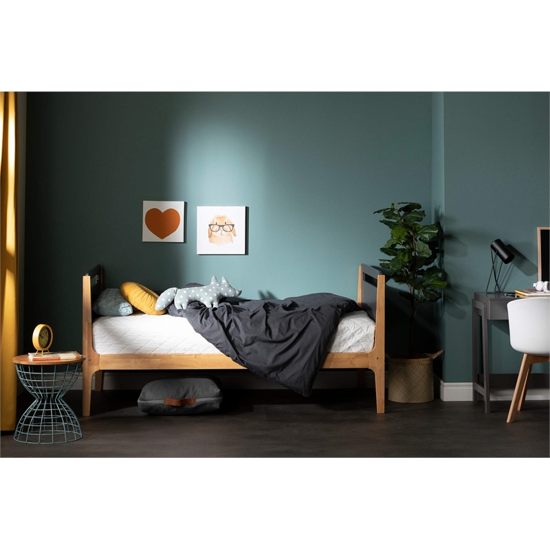 Bowery Hill Modern Bunk Beds in Charcoal Gray