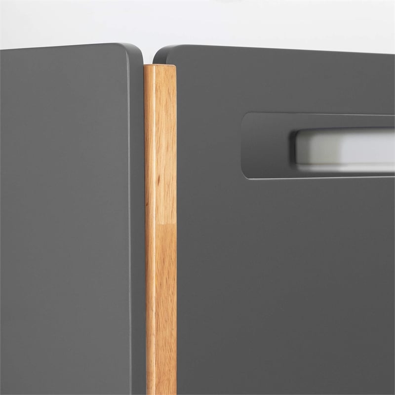 Bowery Hill Modern Bunk Beds in Charcoal Gray