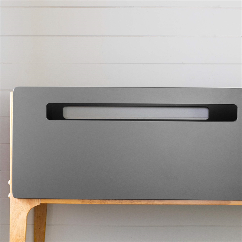 Bowery Hill Modern Bunk Beds in Charcoal Gray