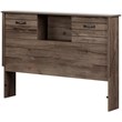 Bowery Hill Traditional Wood Full Bookcase Headboard in Fall Oak