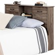 Bowery Hill Traditional Wood Full Bookcase Headboard in Fall Oak