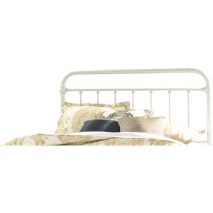 Bowery Hill King Metal Spindle Panel Headboard in White