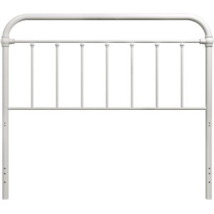 Bowery Hill King Metal Spindle Panel Headboard in White