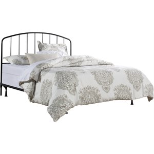 bowery hill traditional metal full queen headboard and frame in black