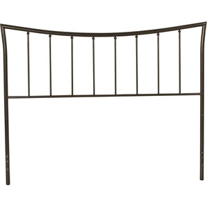 bowery hill traditional king metal spindle headboard in magnesium pewter