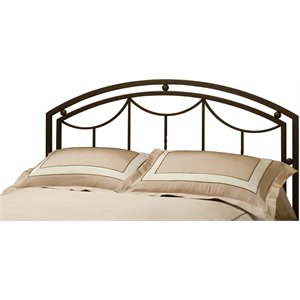 bowery hill king metal spindle headboard with frame in bronze