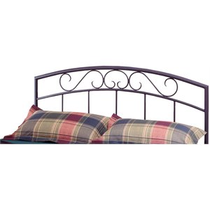 bowery hill modern full queen metal spindle headboard in black
