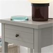 Bowery Hill Modern 1 Drawer Wood Accent Table in Gray