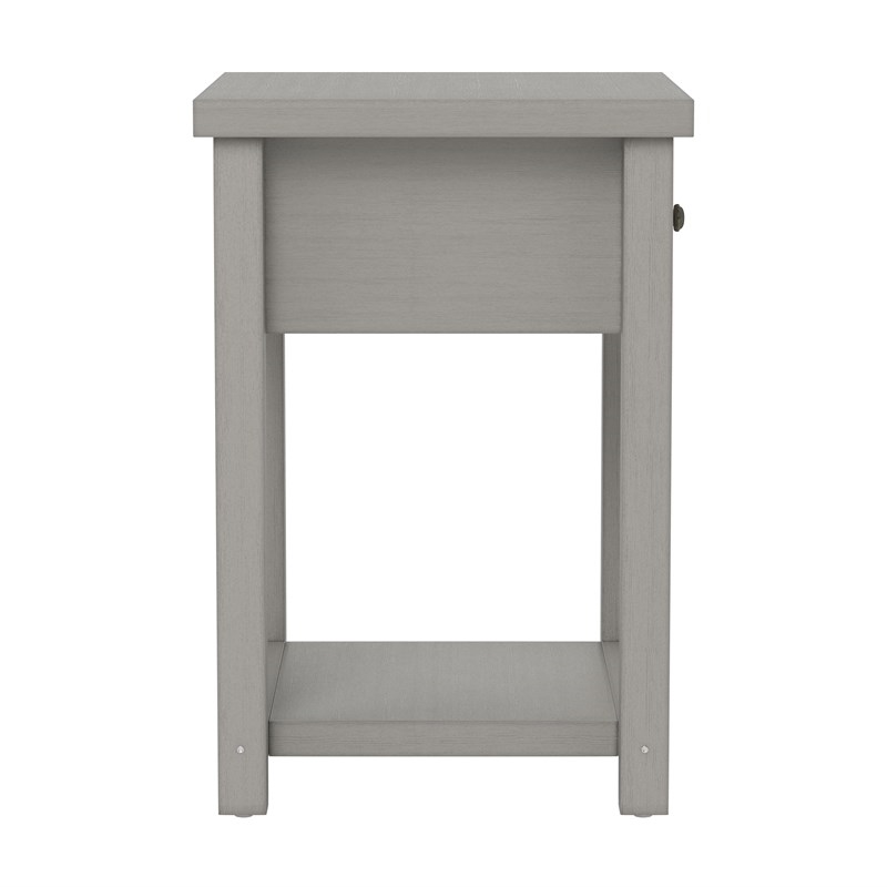 Bowery Hill Modern 1 Drawer Wood Accent Table in Gray