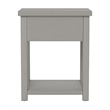 Bowery Hill Modern 1 Drawer Wood Accent Table in Gray