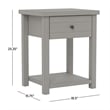Bowery Hill Modern 1 Drawer Wood Accent Table in Gray