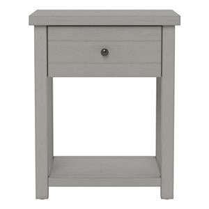 Bowery Hill Modern 1 Drawer Wood Accent Table in Gray
