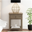 Bowery Hill Modern Wood Accent Table in Knotty Gray Oak