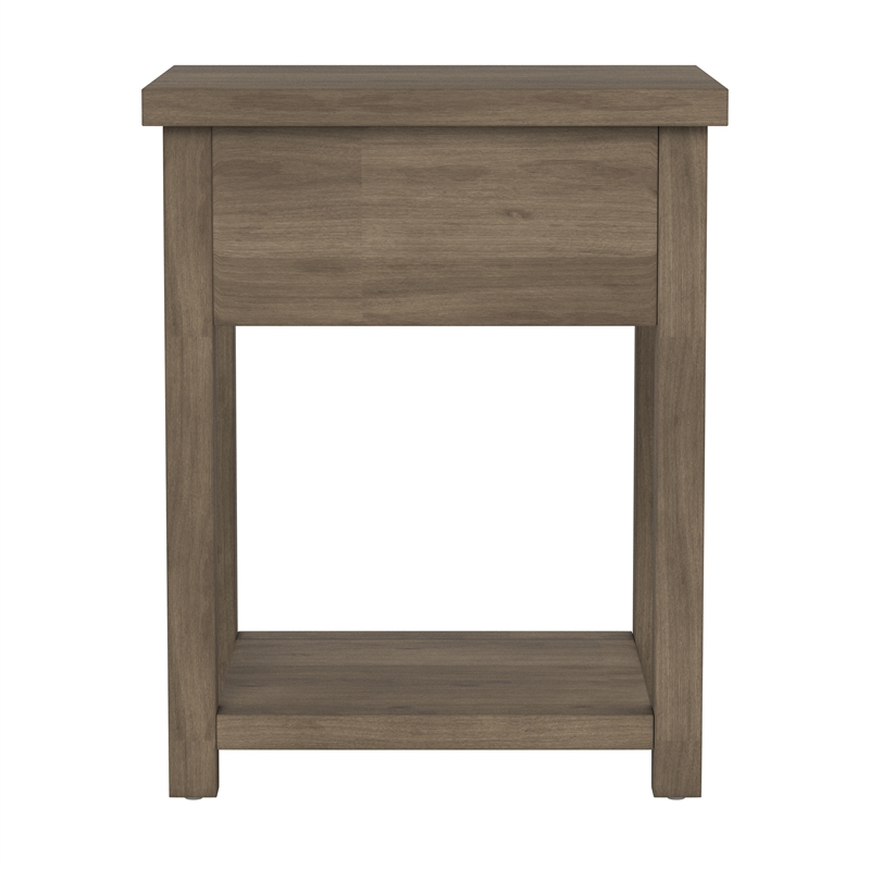 Bowery Hill Modern Wood Accent Table in Knotty Gray Oak