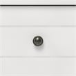 Bowery Hill Modern 1 Drawer Wood Accent Table in Matte White