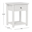 Bowery Hill Modern 1 Drawer Wood Accent Table in Matte White