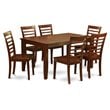 Bowery Hill 7-piece Traditional Wood Dining Set in Mahogany